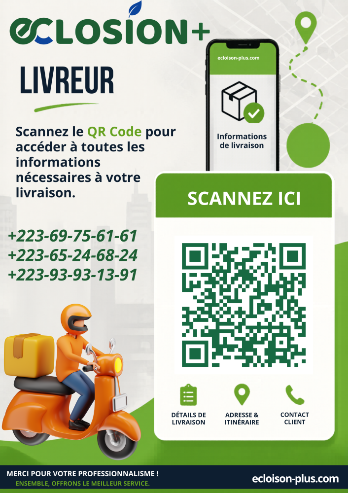 Livraison et organisation commande Eclosion+